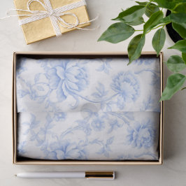 Blaue Hortensien-Muster Wasserfarbe Floral Botanis Seidenpapier