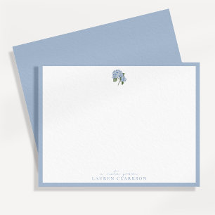 Blaue Hortensien-Notizkarte Mitteilungskarte