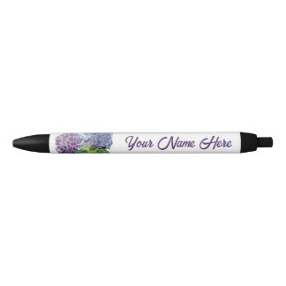 Blaue Hortensien personalisierter Stift