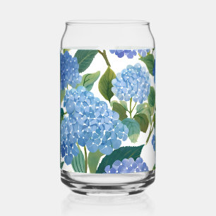 Blaue Hortensien   Schöner Blumenstrauch Dosenglas