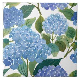 Blaue Hortensien   Schöner Blumenstrauch Fliese