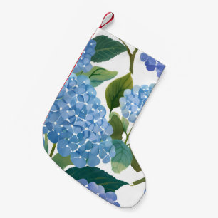 Blaue Hortensien   Schöner Blumenstrauch Kleiner Weihnachtsstrumpf