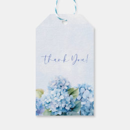 Blaue Hortensien Something Blue Brautparty Geschenkanhänger