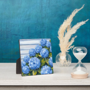 Blaue Hortensien Sträucher Florale Malerei Kunst Fotoplatte