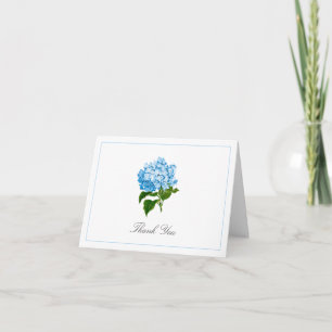 Blaue Hortensienblüte Traditionell Dankeskarte