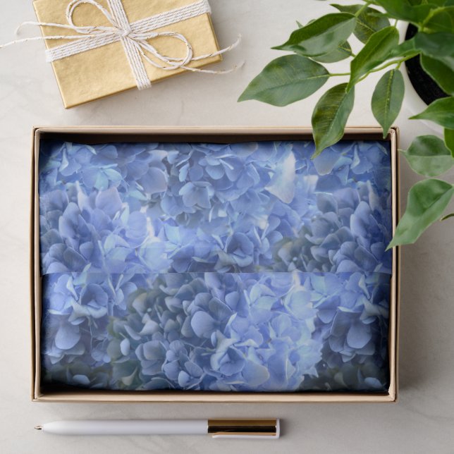 Blaue Hortensienblüten für jeden Anlass Seidenpapier (Geschenk)
