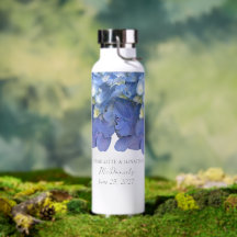 Blaue Hortensienblüten Hochzeit Personalisierte Na