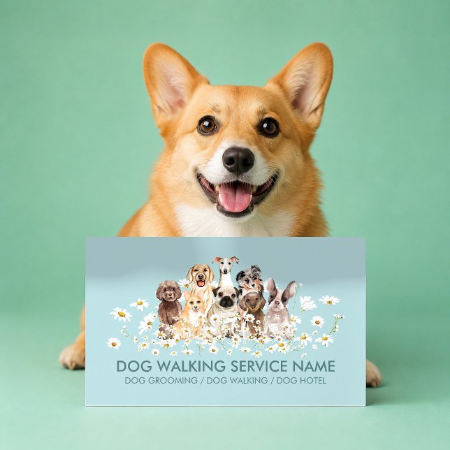 Blaue Hübsche Hunde Visitenkarte (Von Creator hochgeladen)
