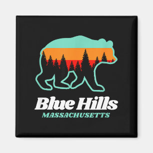 Blaue Hügel Massachusetts Skifahren Snowboarden Bä Magnet