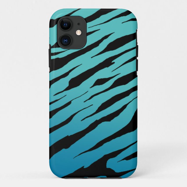 Blaue Hüllen des Tiger-Streifen-iPhone5/5S (Rückseite)