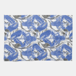 Blaue Hummer an der Küste Geschirrtuch