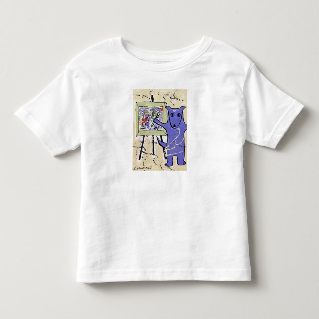 "Blaue Hunde als Künstler-" Reihe durch Künstler Kleinkind T-shirt (Vorderseite)