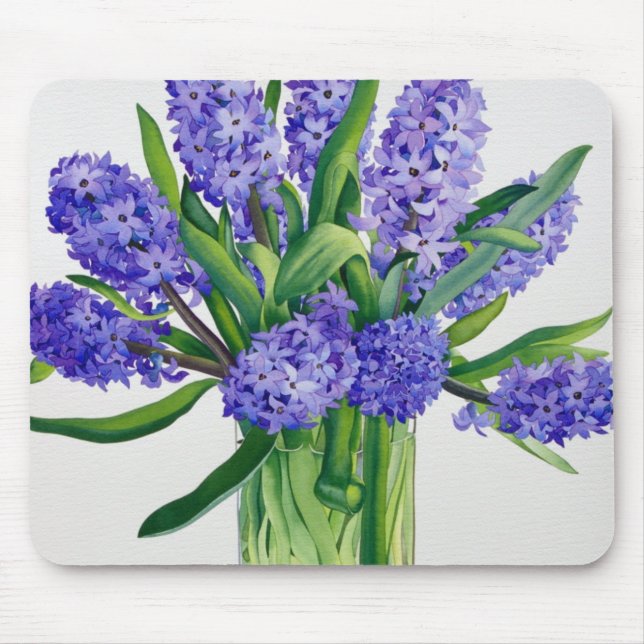 Blaue Hyazinthen Mousepad (Vorne)