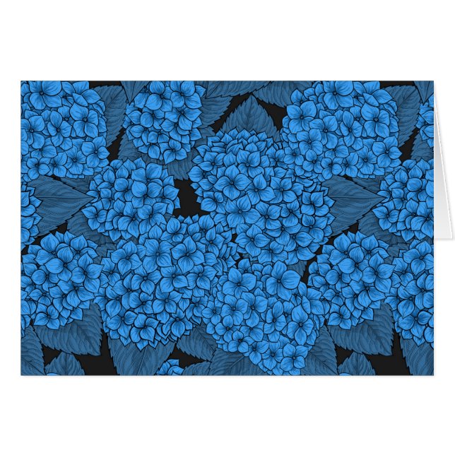 Blaue Hydrangea (Vorderseite (Horizontal))