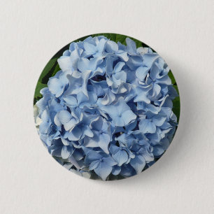 Blaue Hydrangea-Blume Button