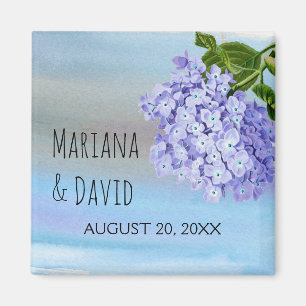 Blaue Hydrangea Blume Hochzeit Magnet