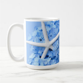 Blaue Hydrangea-Blume Kaffeetasse