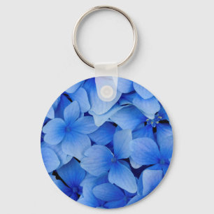 Blaue Hydrangea-Blumen Schlüsselanhänger