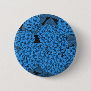 Blaue Hydrangea Button