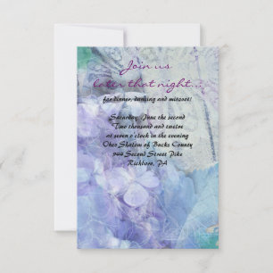 BLAUE HYDRANGEA & DRAGONFLY Bat Mitzvah Party Card Einladung