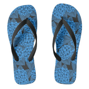 Blaue Hydrangea Flip Flops