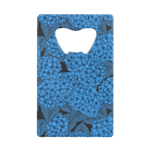 Blaue Hydrangea Geldbeutel Flaschenöffner
