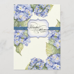 Blaue Hydrangea-Klammer-formale mit Blumenhochzeit Einladung