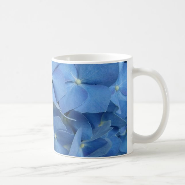 Blaue Hydrangea-Tasse Kaffeetasse (Rechts)