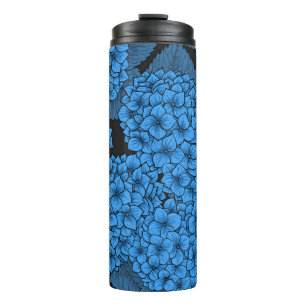 Blaue Hydrangea Thermosbecher