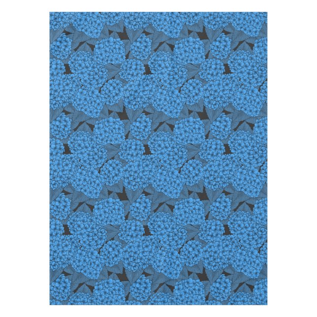 Blaue Hydrangea Tischdecke (Vorderseite)