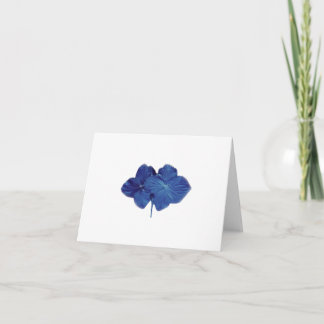 Blaue Hydrangeaanmerkungskarte Karte