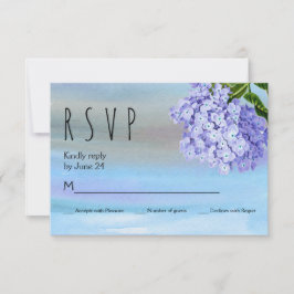 Blaue Hydrangeas Aquarellblume Hochzeit RSVP