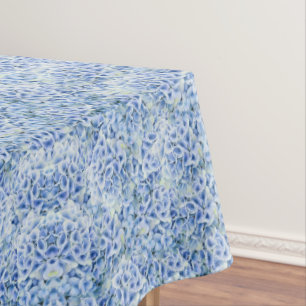 Blaue Hydrangeas - Blumenmuster Tischdecke