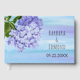 Blaue Hydrangeas Blumenzwiebelschau Gästebuch