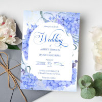 Blaue Hydrangeas elegante Hochzeit mit Blumen