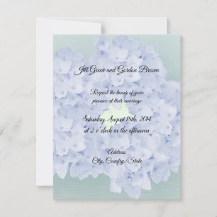 Blaue Hydrangeen-Hochzeitseinladung Einladung