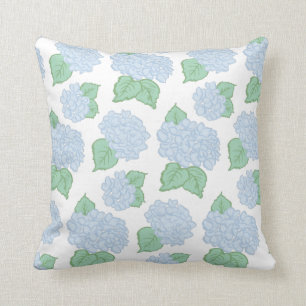 Blaue Hydrangeen-Kissen Kissen