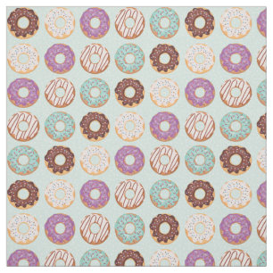 Blaue Icierte Donuts mit Sprinklen-Muster-Party Stoff