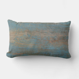 Blaue Imitat-Strand-Holz-Beschaffenheit Lendenkissen