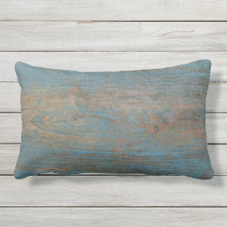 Blaue Imitat-Strand-Holz-Beschaffenheit Lendenkissen