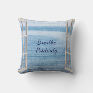 Blaue Inspirationsfunktion Kissen