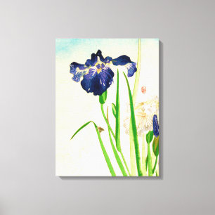 Blaue Iris Japanische Aquarellmalerei Leinwanddruck