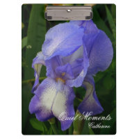 Blaue Iris Makrofoto Florale Natur Kunst Klemmbret