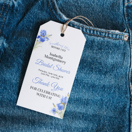 Blaue Iris Something Blue Brautparty-Dankeschön Geschenkanhänger