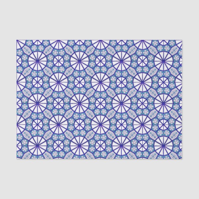 Blaue Iznik Fliese Seidenpapier (Vorderseite)