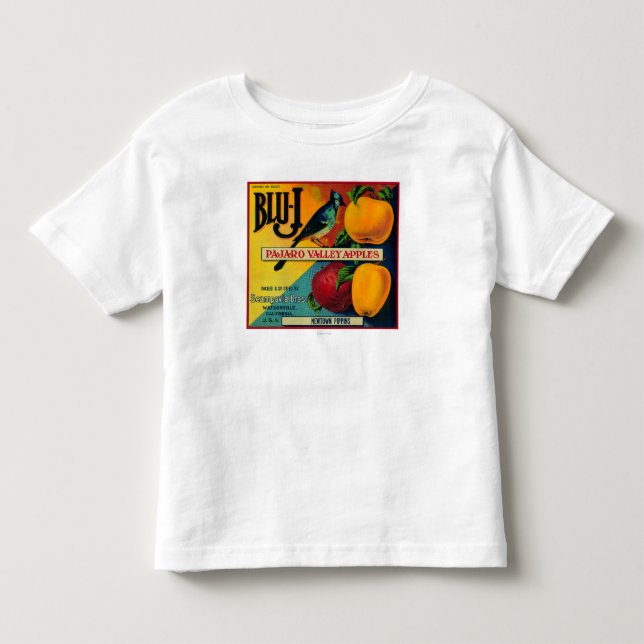 Blaue-J Apple-Kiste LabelWatsonville, CA Kleinkind T-shirt (Vorderseite)