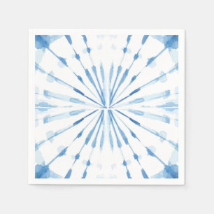 Blaue japanische Shibori-Sonnenbrust-gefärbte Kraw Serviette