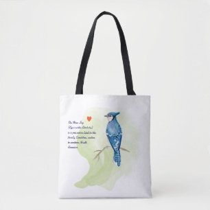 Blaue Jay-Aquarellmalerei Tasche