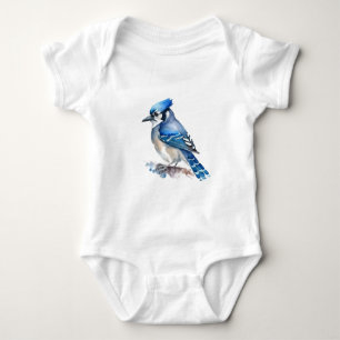 Blaue Jay Bird Art Collection Baby Strampler