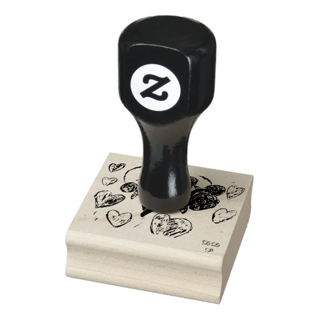 Blaue Jay-Blume Gummistempel (Stempel)